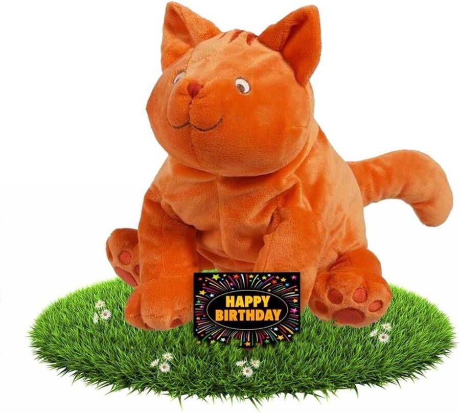 Happy Horse Verjaardag knuffel Dikkie Dik 43 cm met gratis verjaardagskaart Knuffel huisdieren