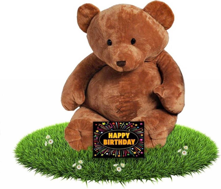 Happy Horse Verjaardag knuffel teddybeer Boris 54 cm incl. gratis verjaardagskaart