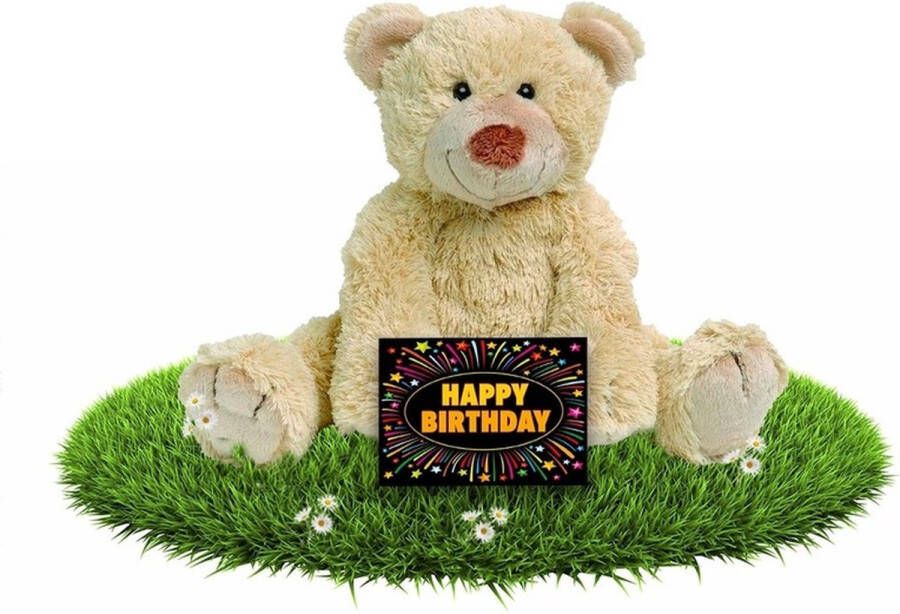 Happy Horse Verjaardag knuffel teddybeer Boogy 35 cm incl. gratis verjaardagskaart