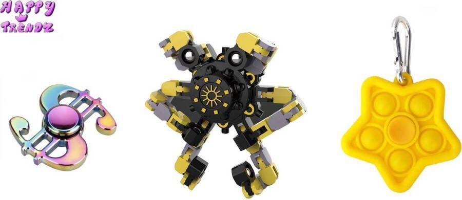 Happy trendz 3 stuks spinners fidget toys 3 pcs pakket must have 2024 decompress antistress toys spinners best price set of 3 anti stress toys adhd add . anti stress toys set 3 stuks