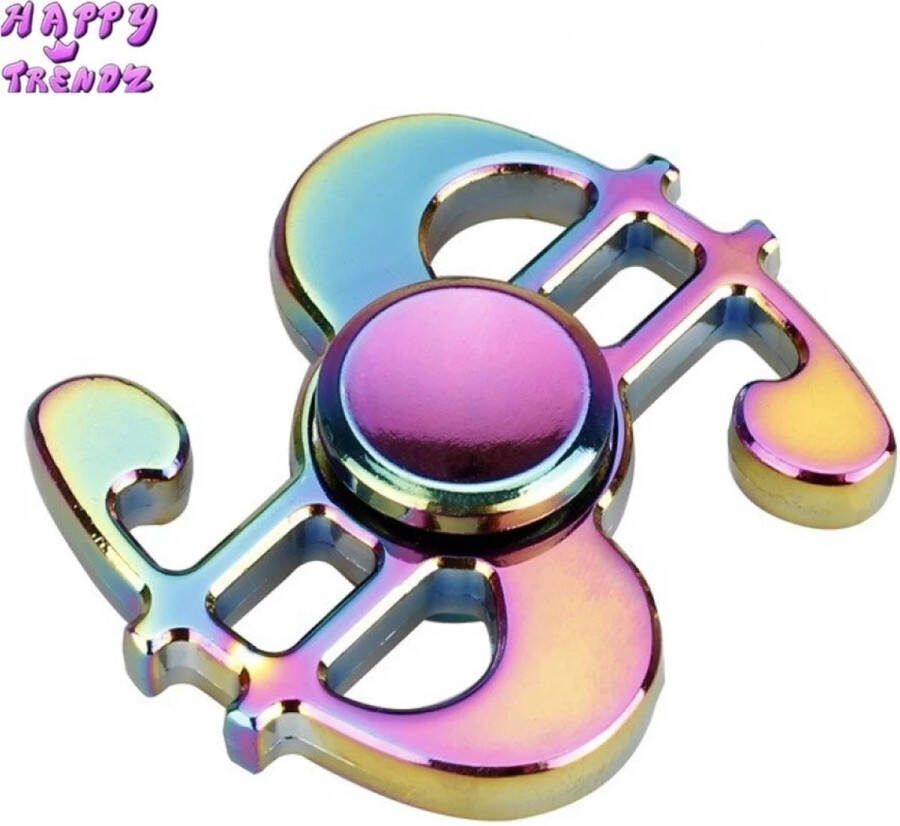 Happy trendz Spinner Dollar Geld Teken Fidget Spinner Dollar teken Rainbow Metal Handspinner in luxe verpakking Lux verpakt