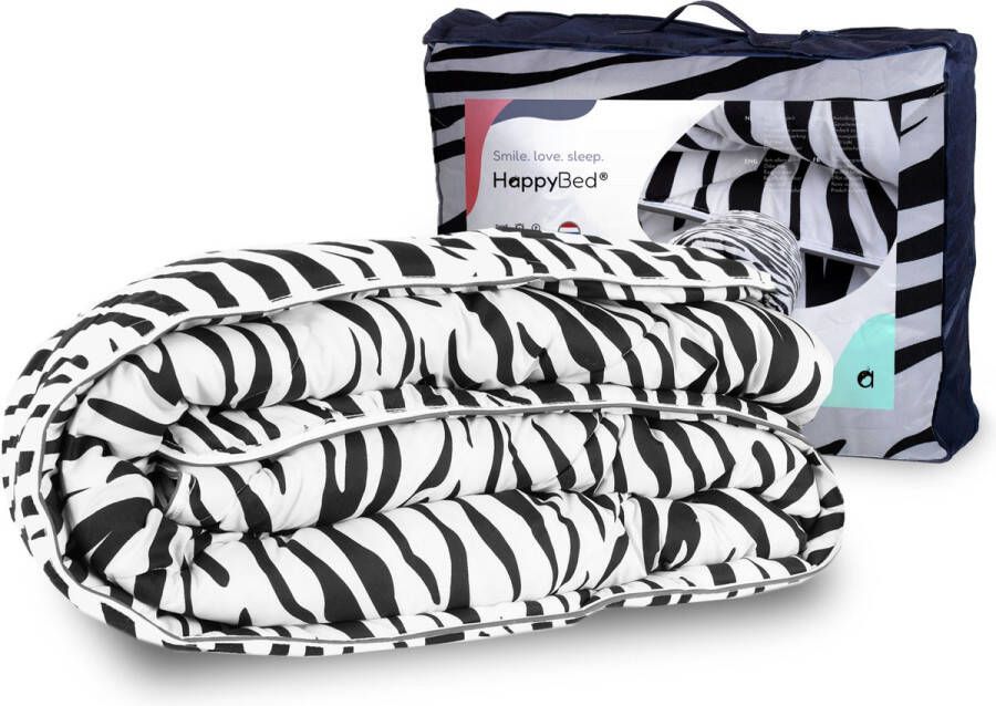 HappyBed zebra dekbed zonder overtrek 140x200 cm Bedrukt dekbed Gekleurd dekbed met print Wasbaar hoesloos dekbed All year zomerdekbed & winterdekbed