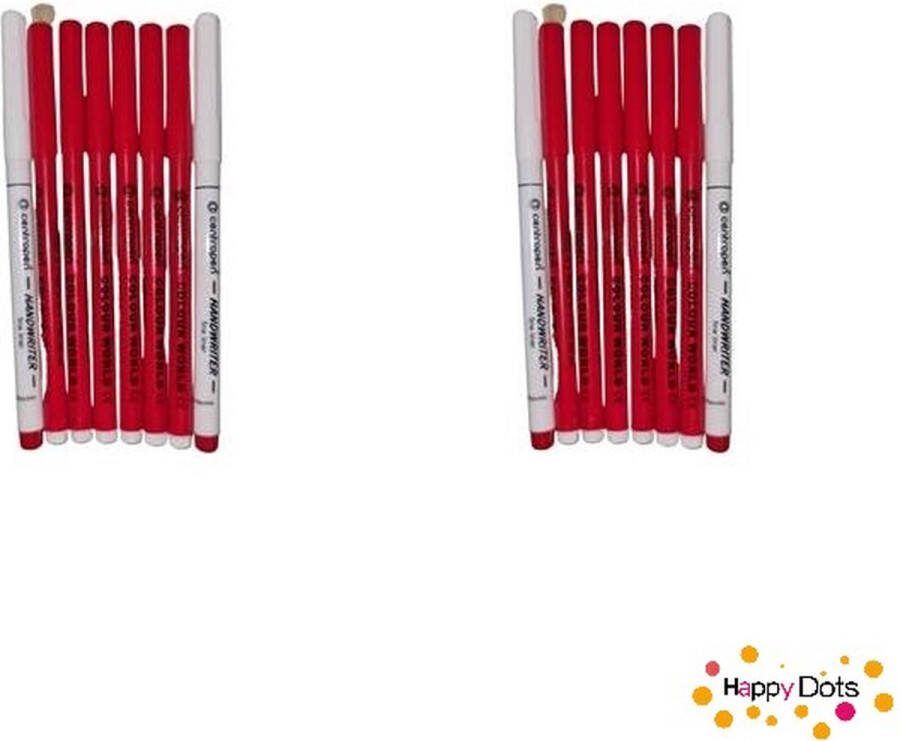 HappyDots DOT Painting Stiften set rood (dubbelpak)