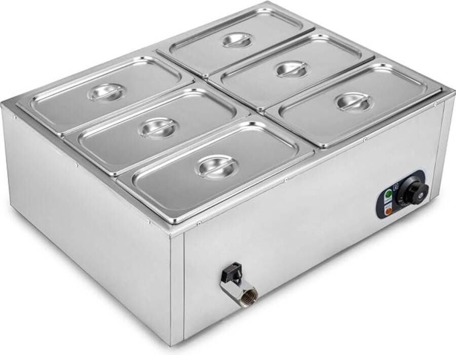 Happyment Buffetwarmer PRO Buffetwarmer Electrisch Chafing Dish Warmhoudbakken 6 Delig