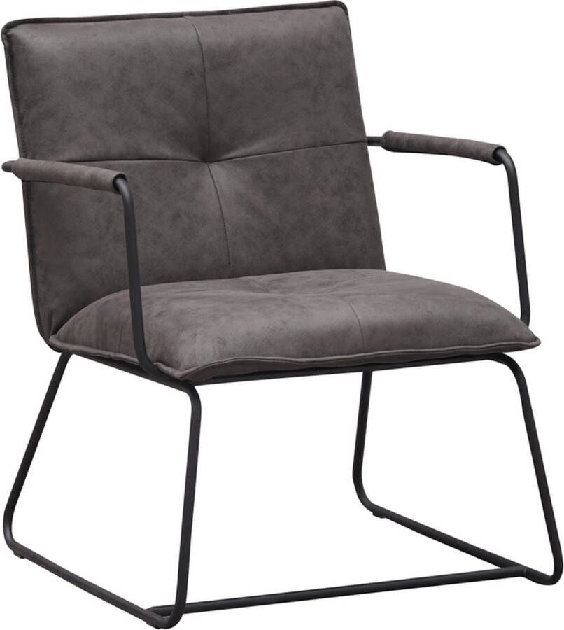 Happyment Luxe Eetkamerstoel XL Keukenstoel fauteuil Gestoffeerde Stoel Metalen Poten Hoge Rug Kunstleer Bekleding voor Woonkamer Slaapkamer Eetkamer Grijs