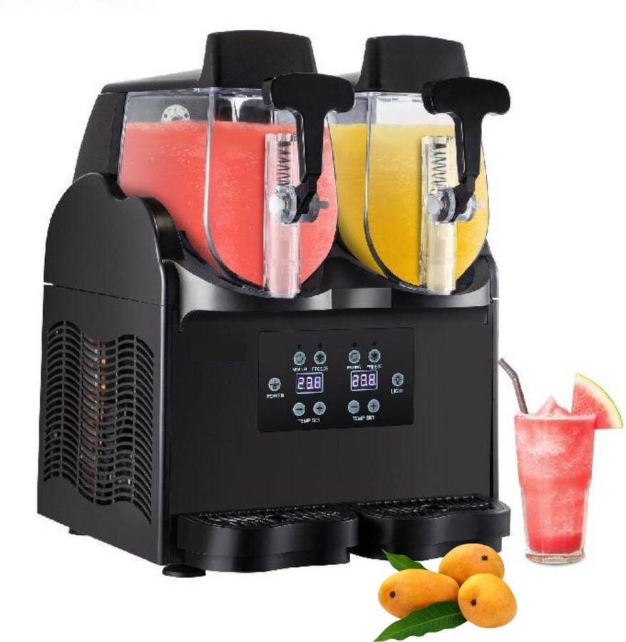 Happyment Slush Puppy Machine Slush Puppy Slush Machine Slush Maker Slush Machine Slush Puppy Maker Drankdispenser Twee Dubbele Tank 5L