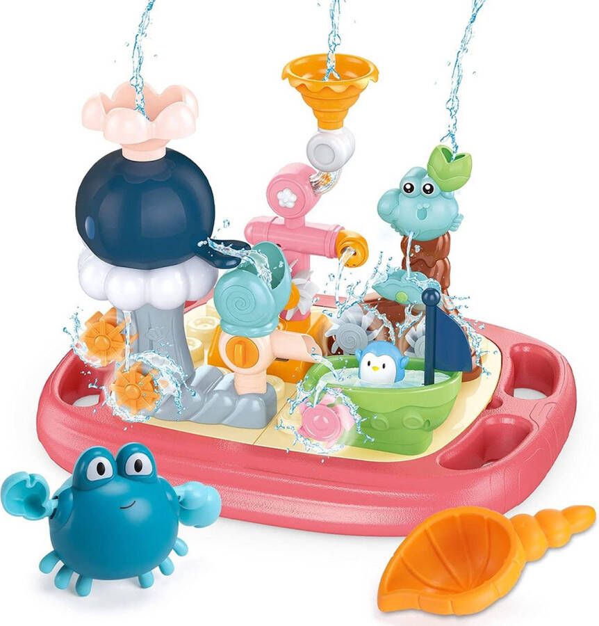 Happy Shopper Badspeelgoed waterpark met schip en waterrad badspeeltjes badspeelgoed peute