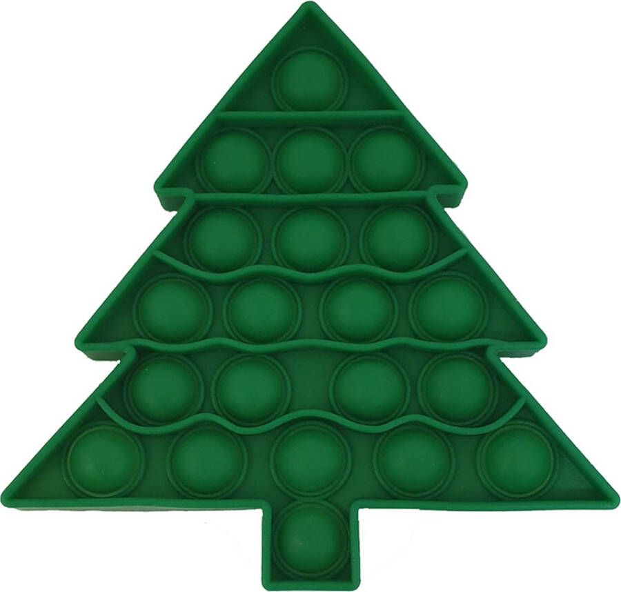 Happy Shopper Fidget toys pop it Kerstboom Kerstmis Kerst Speelgoed Anti stress Concentratie verhogend groen Kerstcadeau