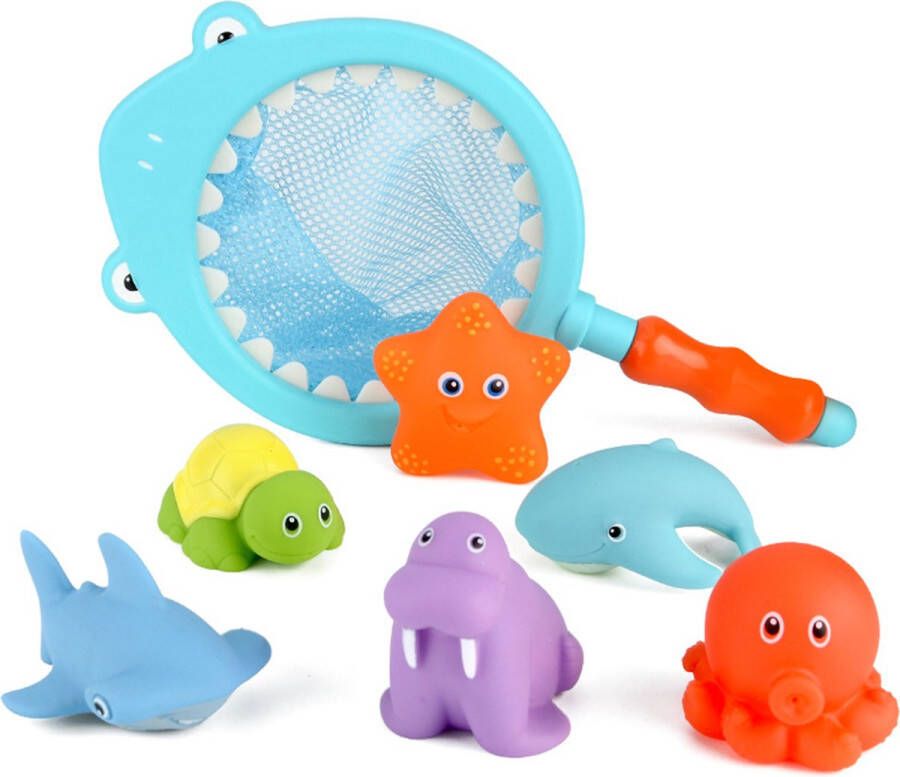 Happy Shopper Visnetje badspeelgoed haai badspeeltjes water speelgoed jongen meisje met zeedieren