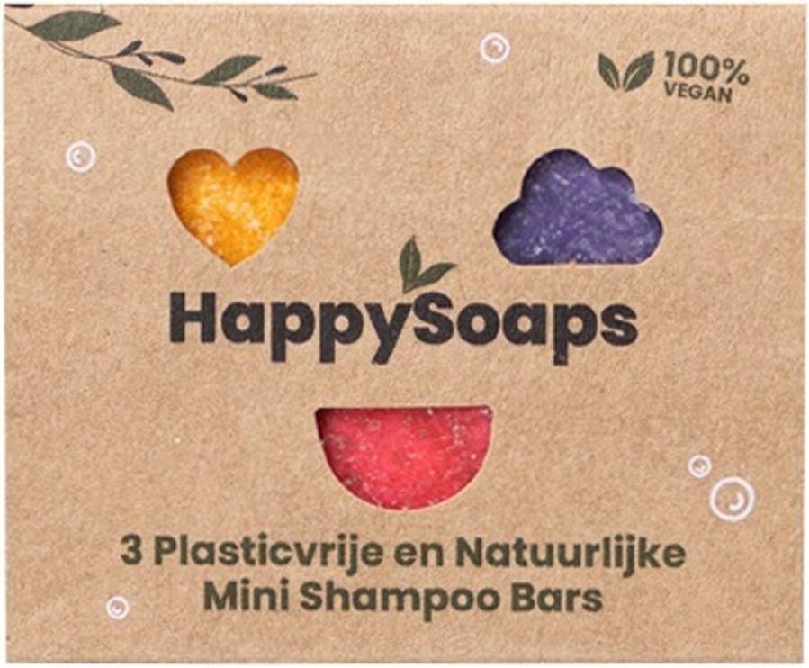 HappySoaps Sleeve met 3 Mini Shampoo Bars