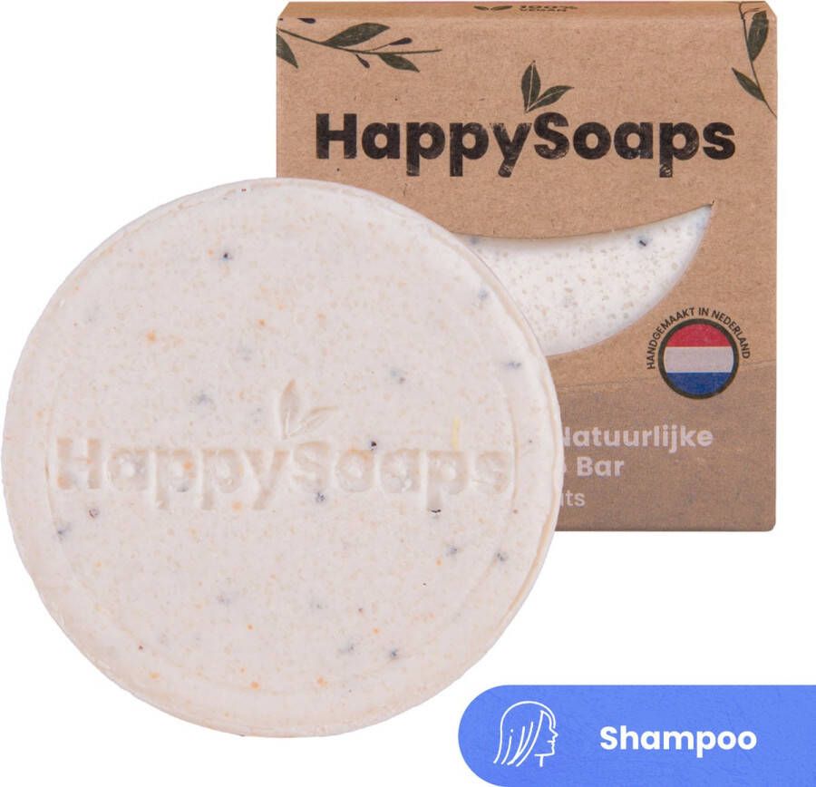 HappySoaps Shampoo Bar Coco Nuts Dagelijks Gebruik en Normaal Haar 100% Plasticvrij Natuurlijk en Vegan 70gr
