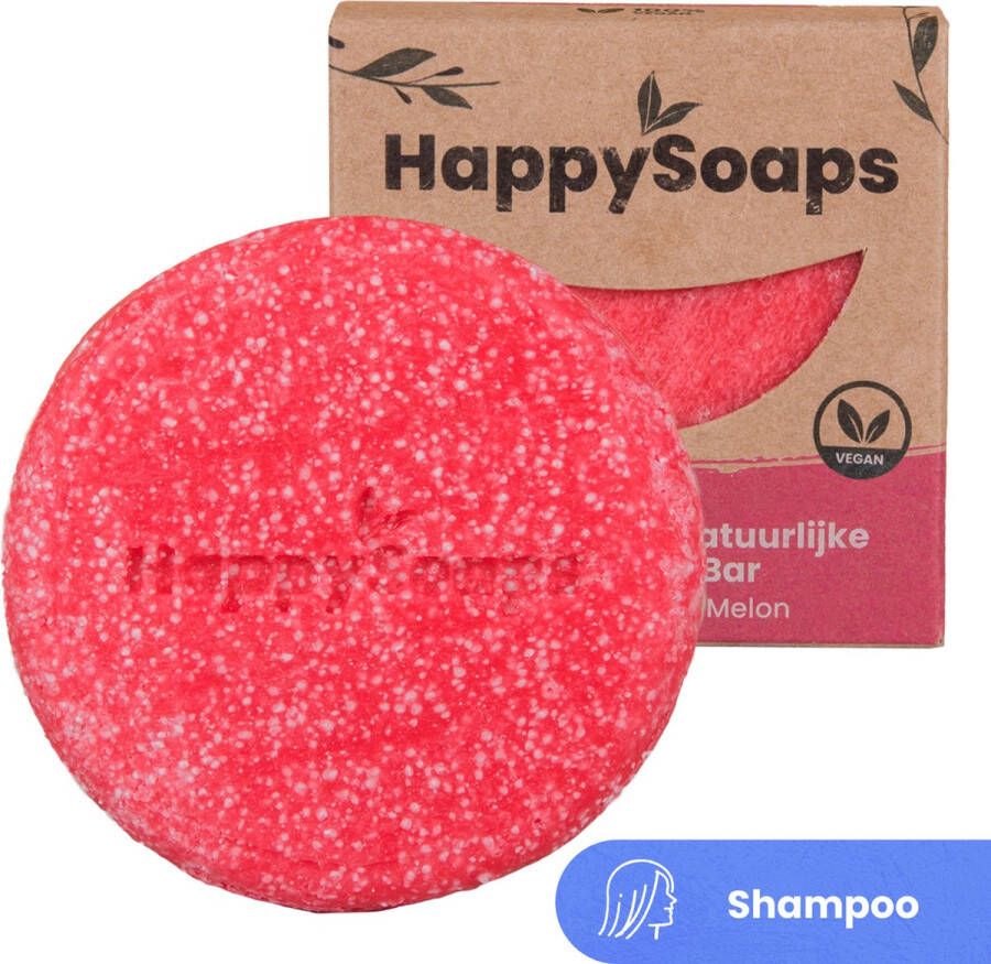 HappySoaps Shampoo Bar You're One in a Melon Krullen en Droog Haar 100% Plasticvrij Natuurlijk en Vegan 70gr
