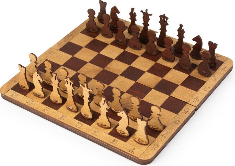 HappyWoods Book Chessboard Schaakset Olijfhouten Schaakbord en Magnetische Stukken Opvouwbaar Draagbaar Reisschaakbord Spelsets voor Kinderen Volwassenen Toernooi Professioneel Beginner Uniek Ontwerp 22.5 x 11.25 x 3 cm