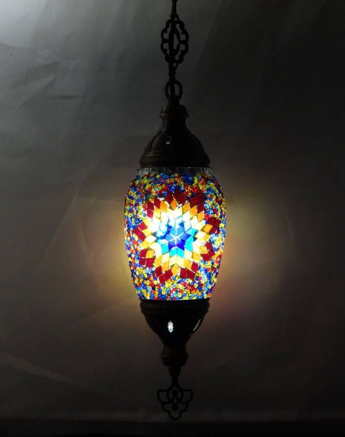 Harani Oosterse mozaïek hanglamp peer (Turkse lamp) ø 13 cm
