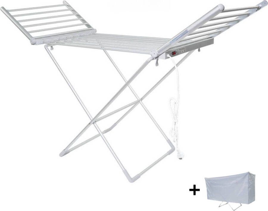 Hardenbol Sales Elektrisch Droogrek Verwarmd Droogrek Elektrische Droogrek Elektrisch Wasrek Electrisch Droogrek Elektrisch Droogrek Met Verwarming Elektrische Droogrek Energiezuinig Verwarmd Wasrek 230 Watt Hoogte Verstelbaar Inclusief Dry Cover