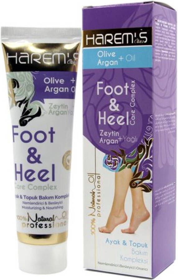 Harems huid herstellende voetverzorging crème met olive & argan olie Moisturizing Nourishing Foot & Heel
