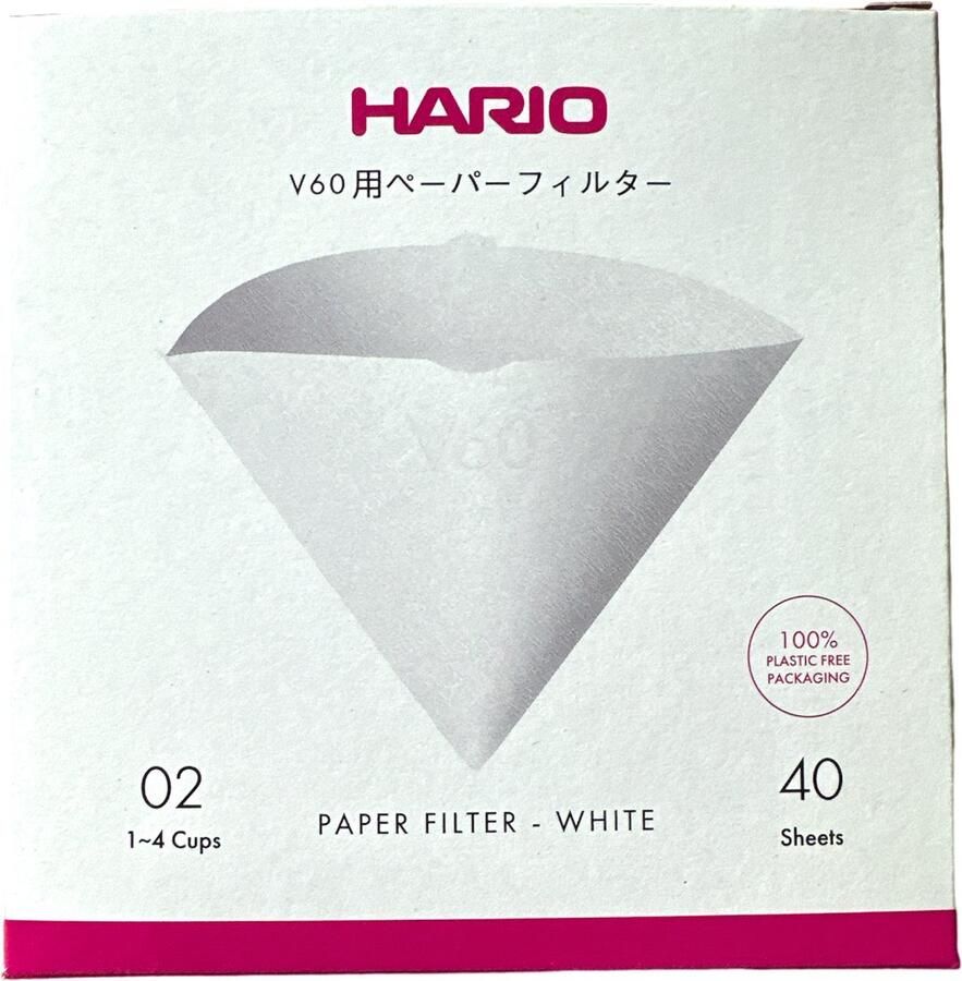 Hario V60 Koffiefilters 02 Size Wit 40 stuks