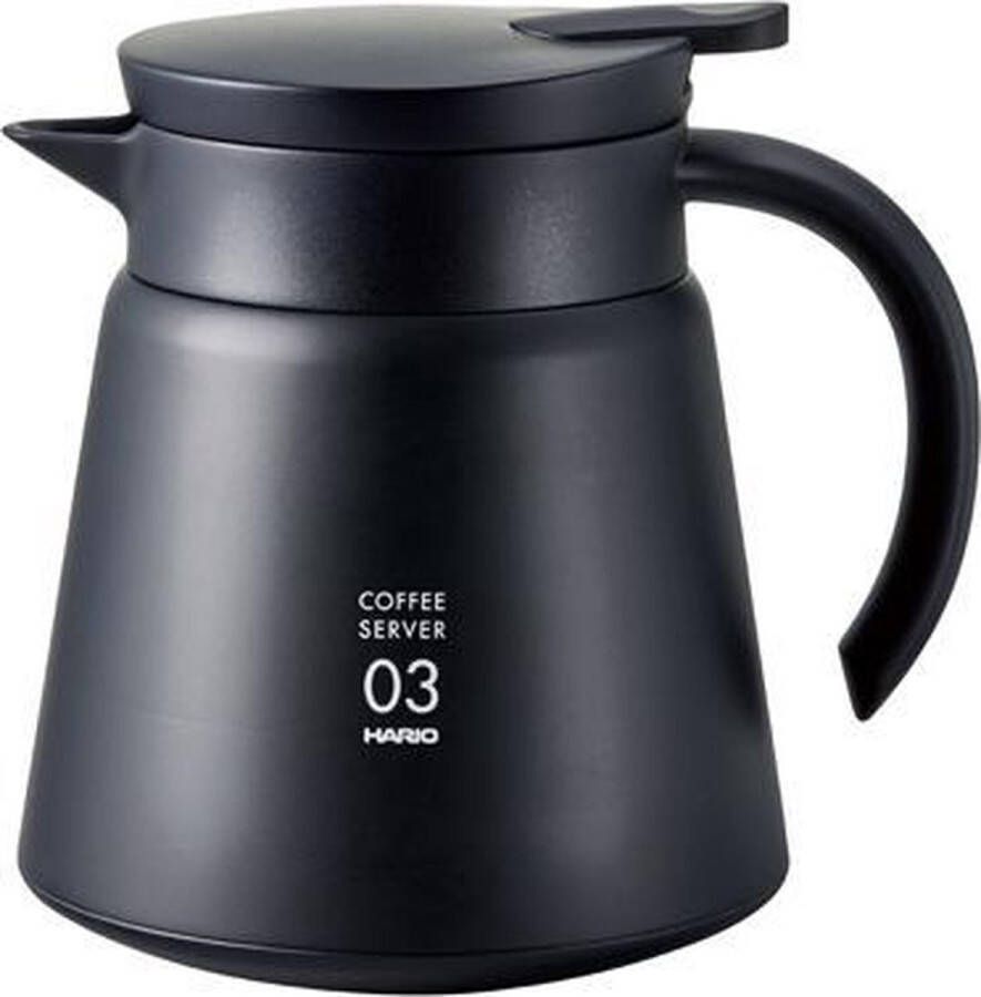 Hario Insulated Stainless Steel Server V60-03 Black 800ml Thermoskan Koffiekan Schenkkan