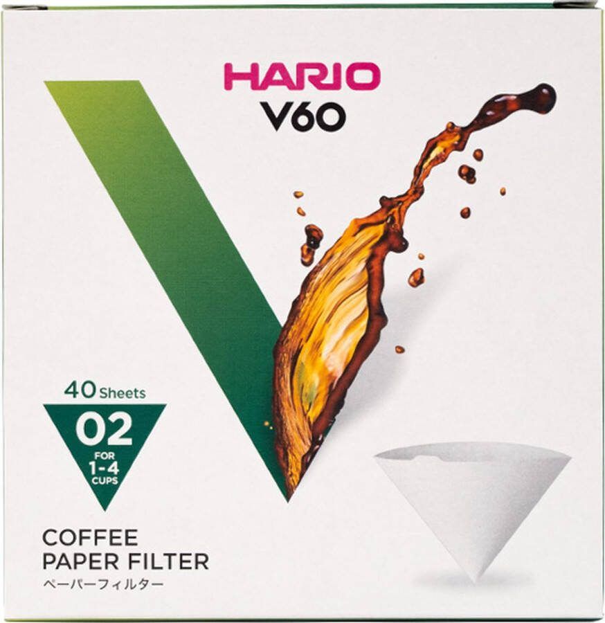 Hario V60 Koffiefilters 02 Size Wit 40 stuks