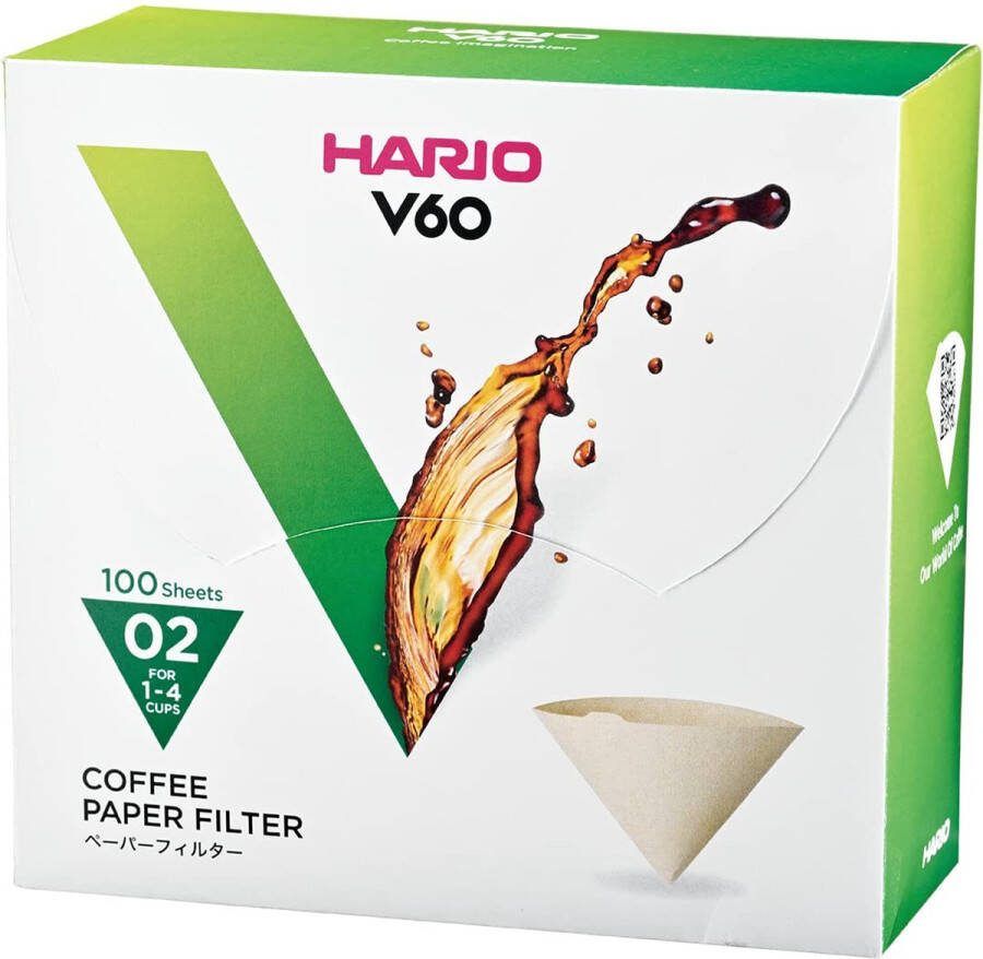 Hario V60 Koffiefilters 02 Size Wit 100 stuks