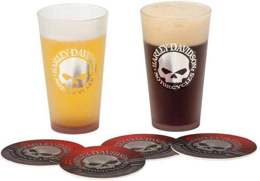 Harley-Davidson Schedel Bierglazen Set