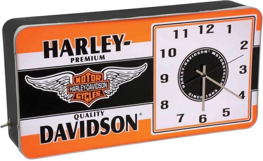 Harley-Davidson Winged Logo LED Reklame Klok 220V