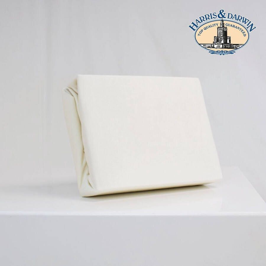 Harris&Darwin 100% jersey katoenen Hoeslakens tot 40cm Lekker zacht Dubbel Jersey hoeslaken Creme 160 180x200 220cm Lits Jumeaux
