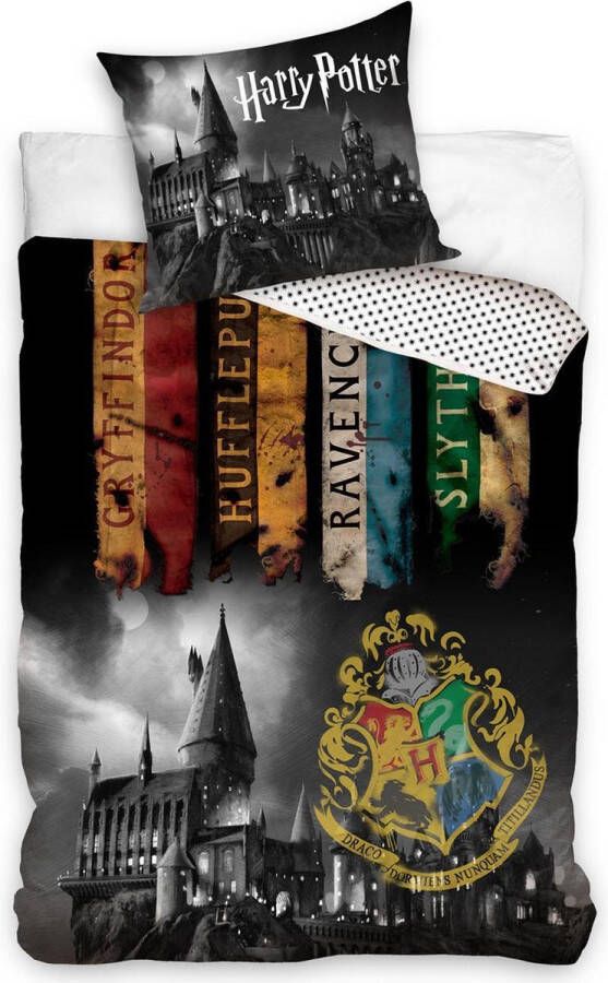 Slaaptextiel nl Harry Potter dekbedovertrek Katoen 1-persoons (140x200 cm + 1 sloop) Multi