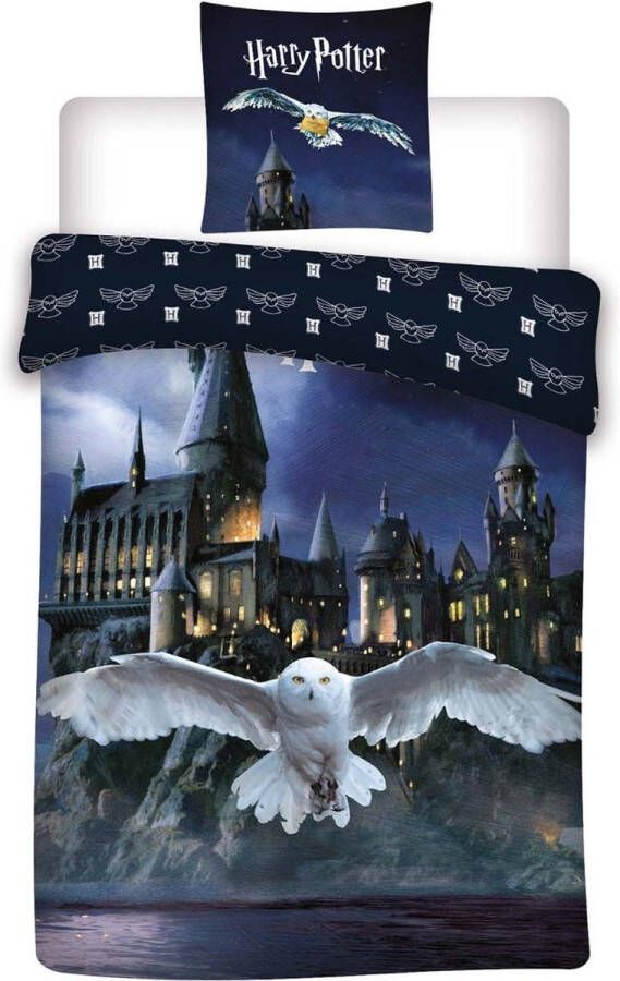SimbaShop Harry Potter Dekbedovertrek Hedwig Eenpersoons 140 x 200 cm Katoen