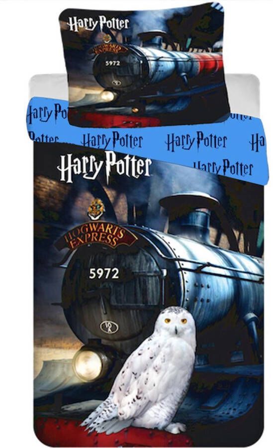 SimbaShop Harry Potter Dekbedovertrek Hogwarts Express Eenpersoons 140 x 200 cm Katoen