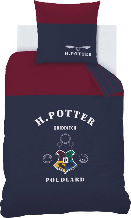 Harry Potter Dekbedovertrek Stripe Eenpersoons 140 x 200 cm Katoen