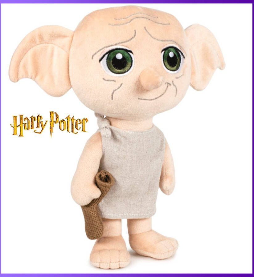 Harry Potter Dobby – Pluche Knuffel 32 cm {Speelgoed Magische Knuffelpop Knuffeldier voor Kinderen Jongens Meisjes Ron Weasley Hermione Granger Voldemort Hagrid Snape Dumbledore Dobby}