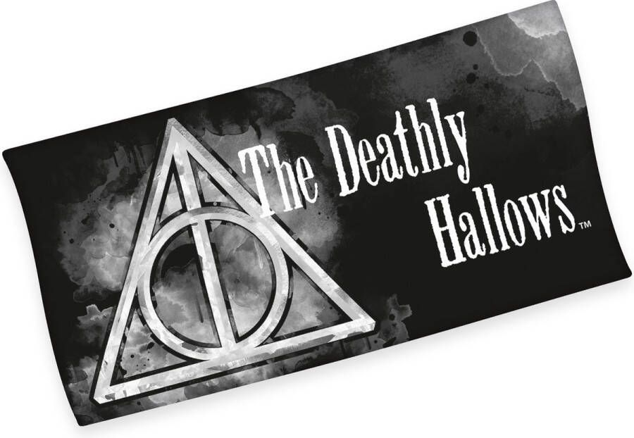 Harry Potter Zwart Strandlaken Het teken van de relieken van de dood Maat. 70 140 cm 100% Katoen velours