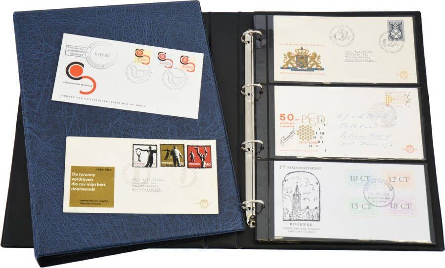 Hartberger FDC album inclusief 10x 3 vaks bladen voor FDC's First Day Covers eerstdag enveloppen eerstedags enveloppen envelop eerstedagenveloppen verzamelmap insteek albums insteekalbum