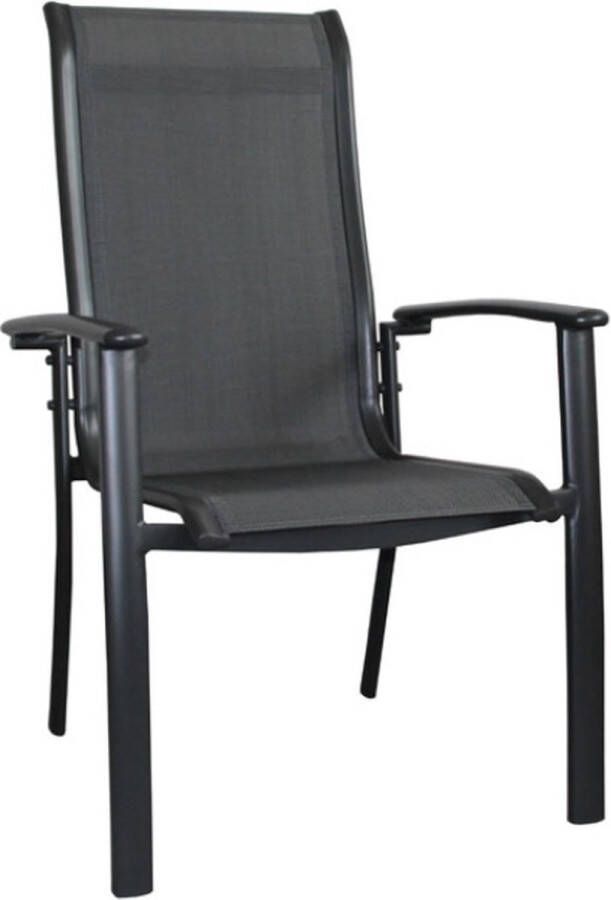 Hartman Alice stapelstoel xerix met anthraciet textileen en aluminium leuningen