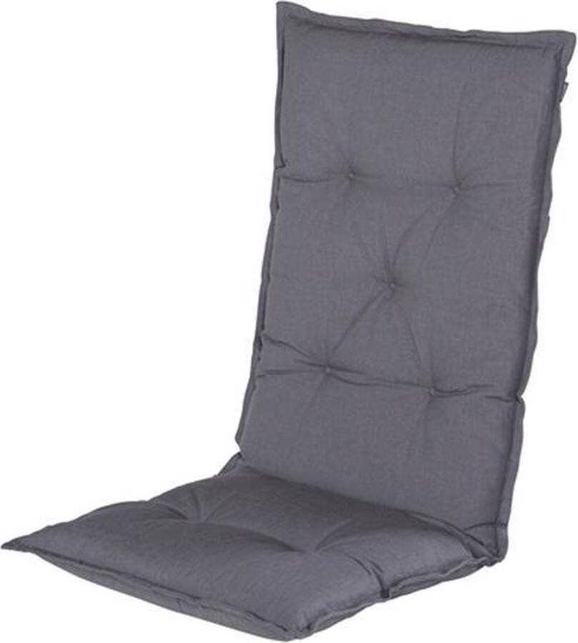 Hartman Havana Grijs Tuinkussen Universeel Hoge Rug 123x50cm Tuinstoelkussen Standenstoel kussen voor tuinstoel