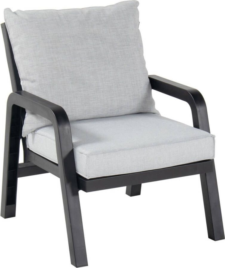 Hartman Ibiza Loungestoel Antraciet Lichtgrijze Kussens - Foto 3