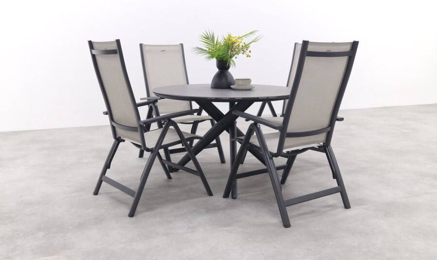 Hartman Monza alu Dublin verstelbare tuinset 5-delig 120 cm