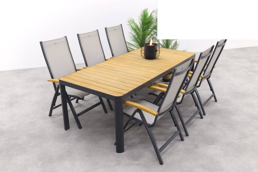 Hartman Monza General verstelbare tuinset- 220 cm x 100cm. -7-delig