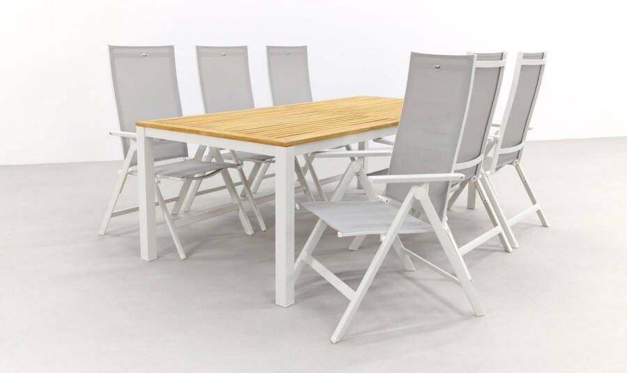 Hartman Napoli wit Sonata 220 cm. tuinset 7-delig