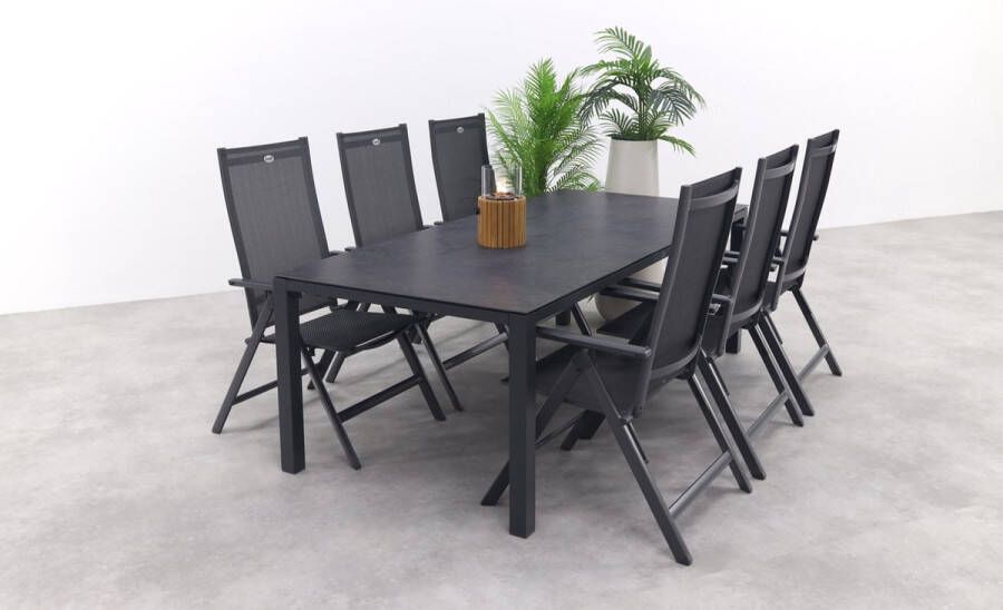 Hartman Napoli Chaneo verstelbare tuinset 220x100 cm. 7-delig