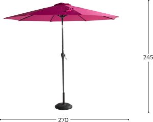 Hartman outdoor Hartman sunline parasol 270cm new pink.
