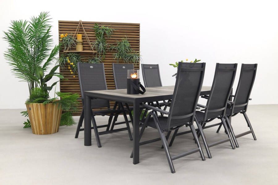 Hartman Roma kings Tuinset Antraciet 220x100 Cm.