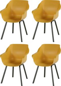 Hartman Set van 4 Sophie Element dining armstoel Curry yellow