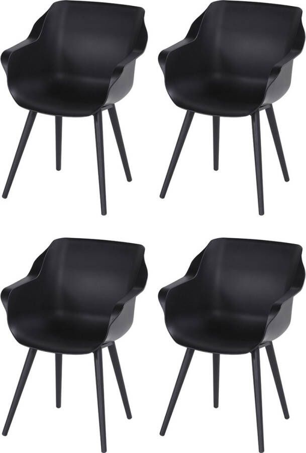 Hartman Set van 4 Sophie Studio dining armstoel Carbon Black
