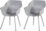 Hartman Sophie armchair tuinstoel met armleuning Lichtgrijs set van 2 lichtgrijs element onderstel - Thumbnail 1