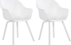Hartman Sophie armchair tuinstoel met armleuning Wit set van 2 wit element onderstel