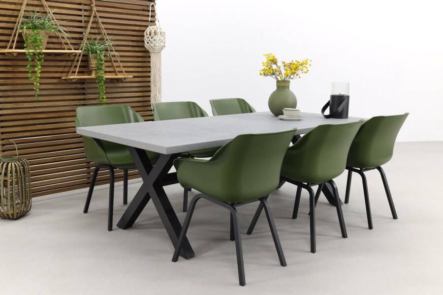 Hartman Sophie Element Moss Green Verona antraciet 220 cm. tuinset – 7-delig