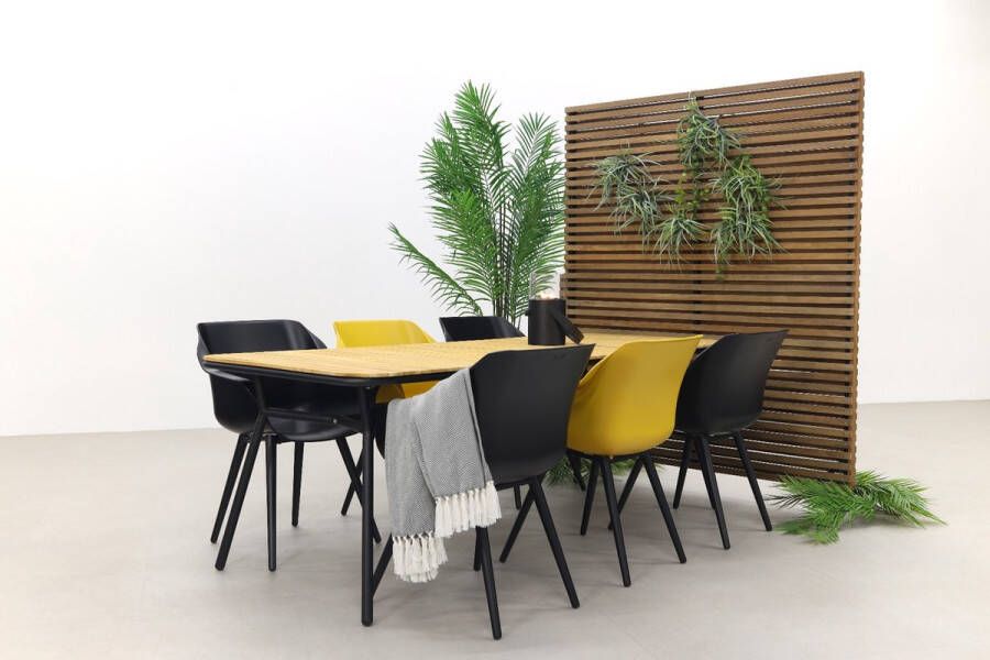 Hartman Sophie Studio Black&yellow bella 220x95 Cm. 7-delige Tuinset