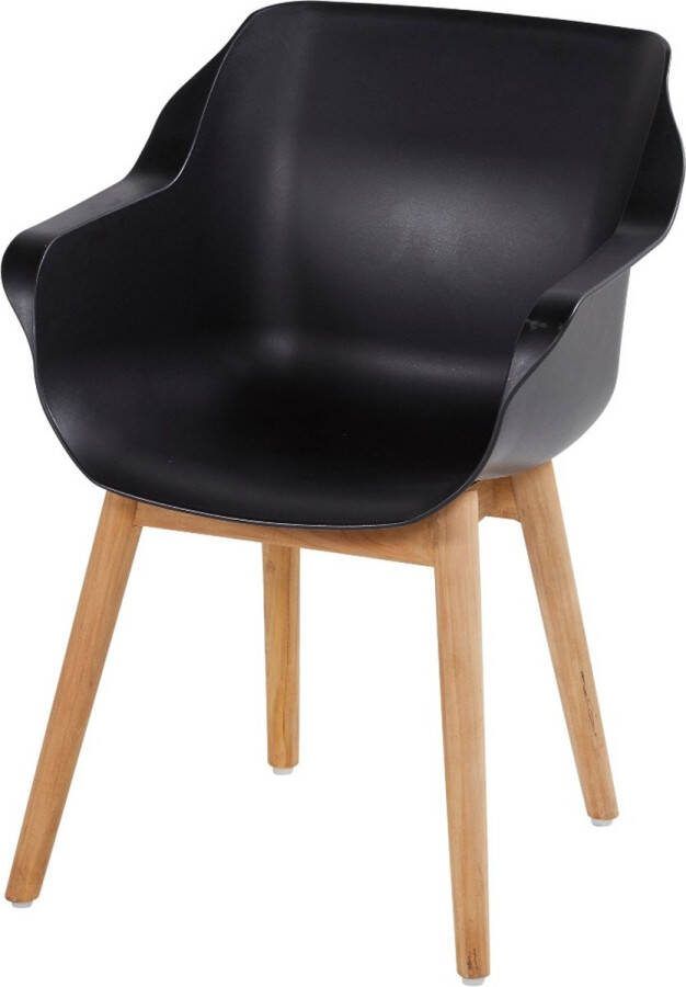 Hartman Sophie Studio dining armstoel Carbon Black Teak poot